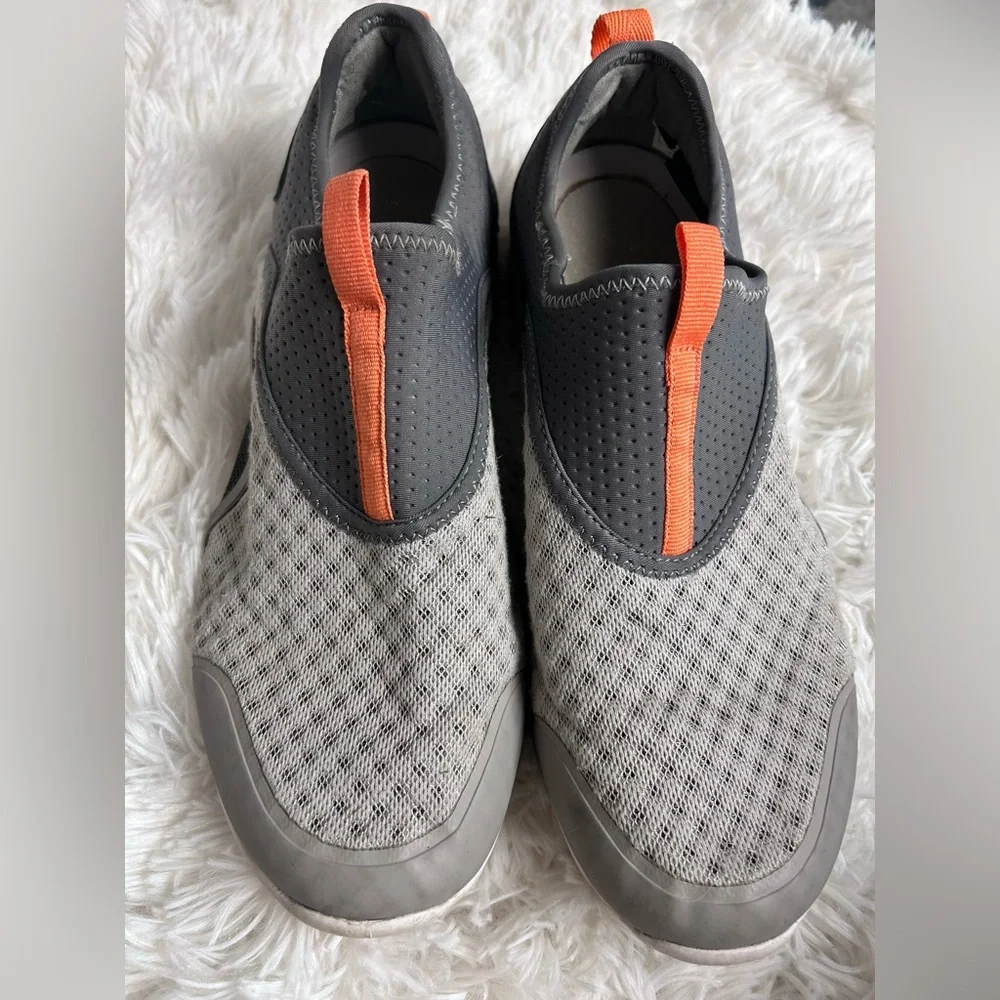Vionic Yvonne Gray Orange Slip-On Athletic Sneakers Shoes Women US 10